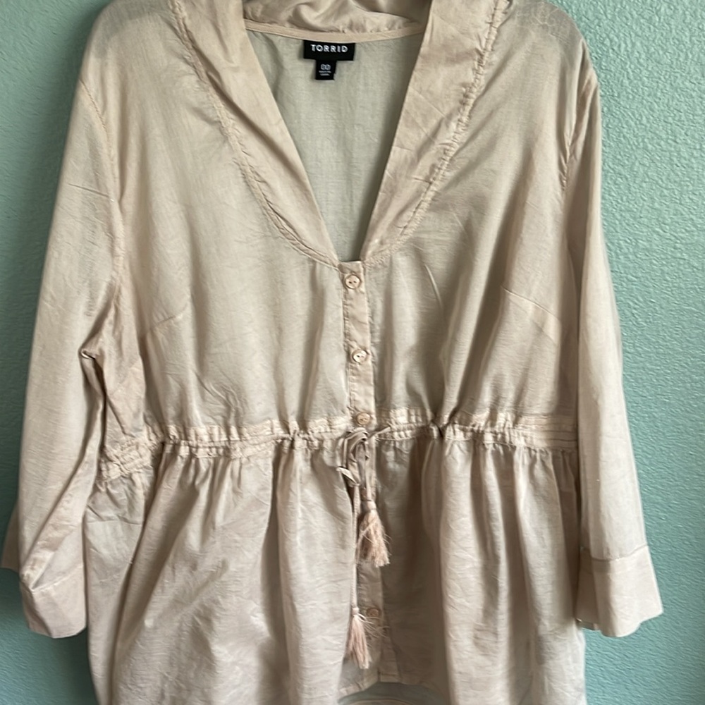 Torrid Semi Sheer Blouse